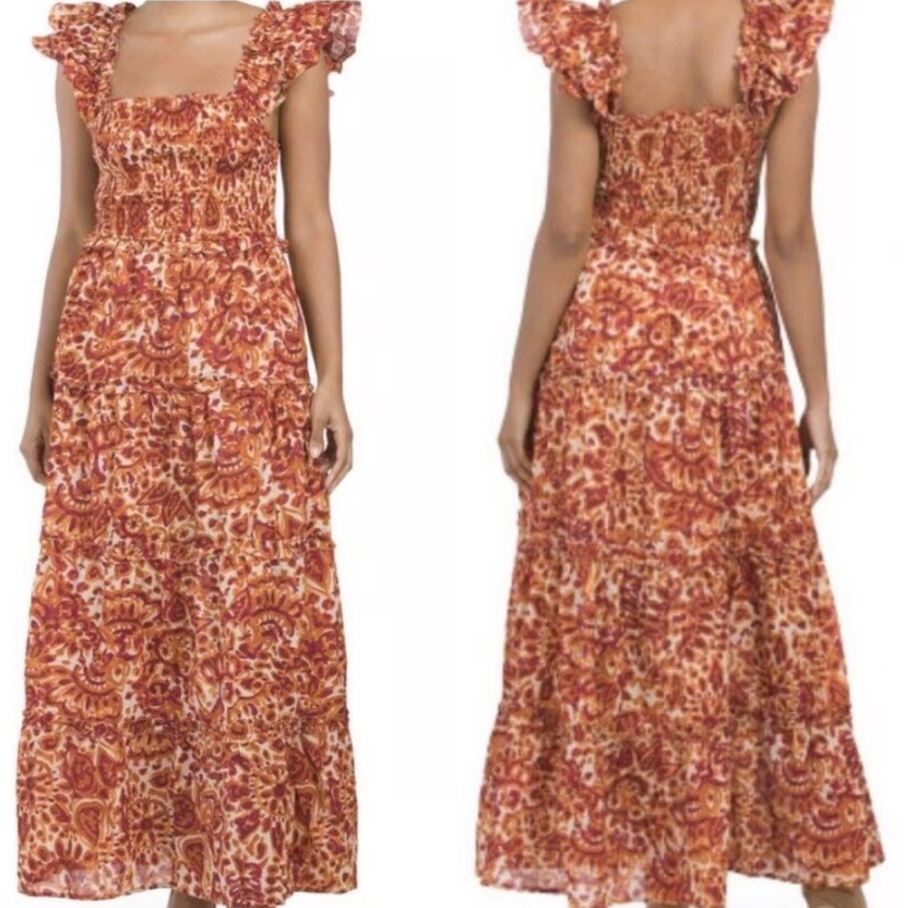 House of Harlow 1960 Smocked Maxi Dresses size Small - Picture 2 of 7